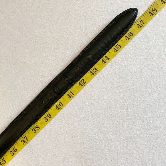 Grant Thomas Mens Belt 42/105 Black Leather Handcrafted In America Double Stitch - Picture 10 of 12